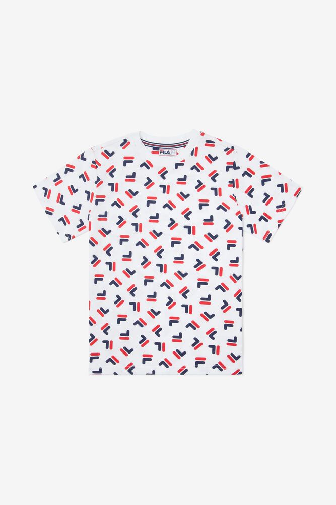 Fila T-Shirt Adam Kids White - India XJH-457019